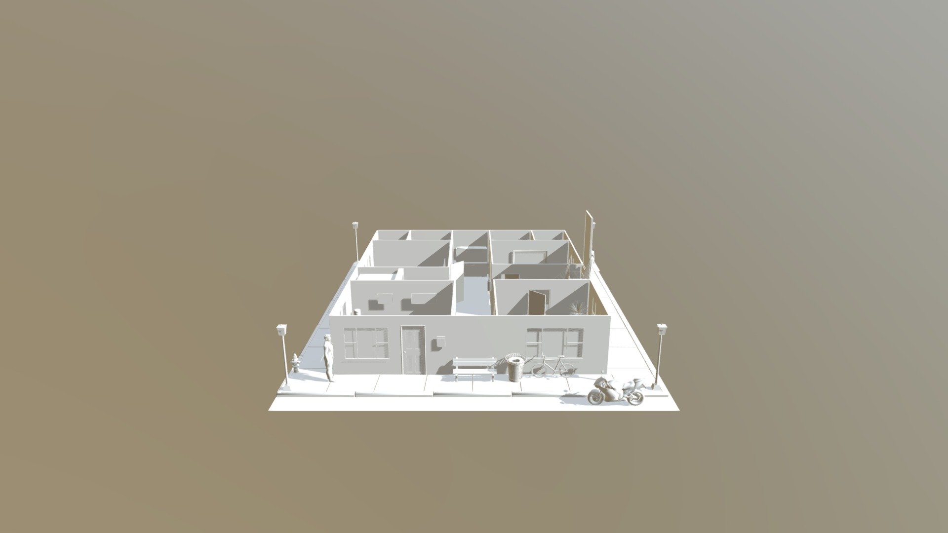 Plano De Oficina 3D 1 Planta