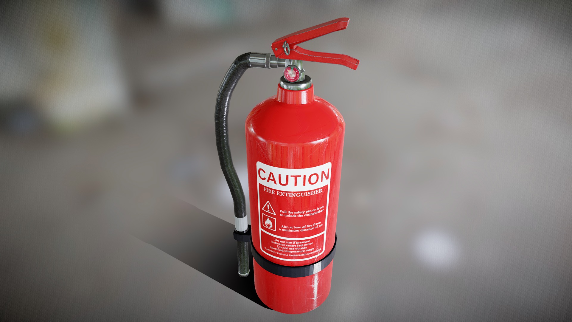 3D model Fire Extinguisher - This is a 3D model of the Fire Extinguisher. The 3D model is about a red fire extinguisher.