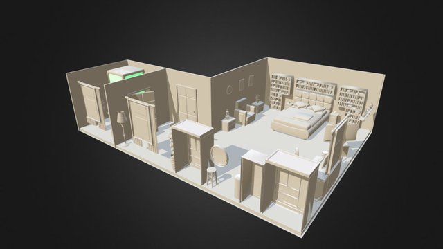 Bedroom Scene 3D Model