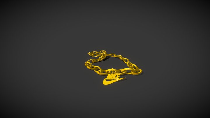 símbolo de elo de corrente de renderização 3D com três correntes