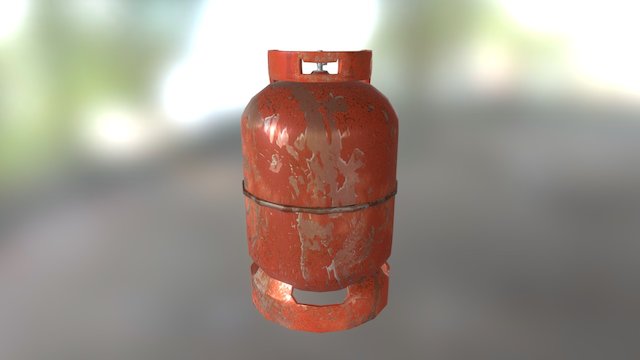 Gas Cylinder prop pbr 3D Model