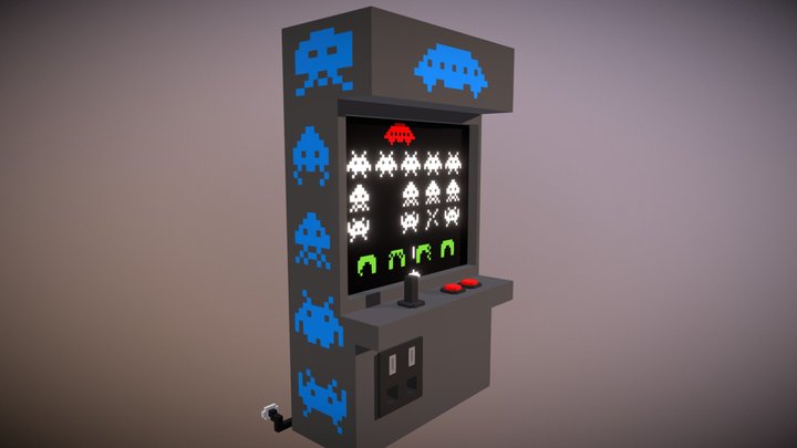 Voxel Fliperama 3D Model