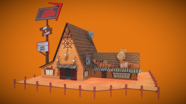 Stylized House 3D Model