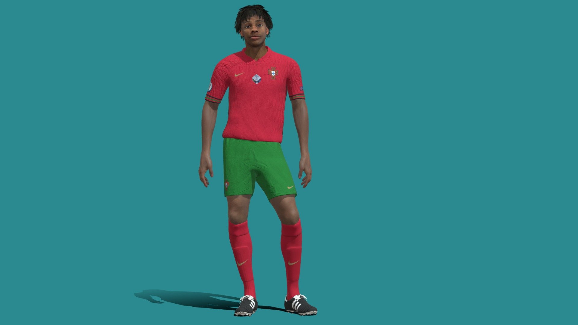 3D model Ishowspeed Portugal football kit VR / AR / low-poly