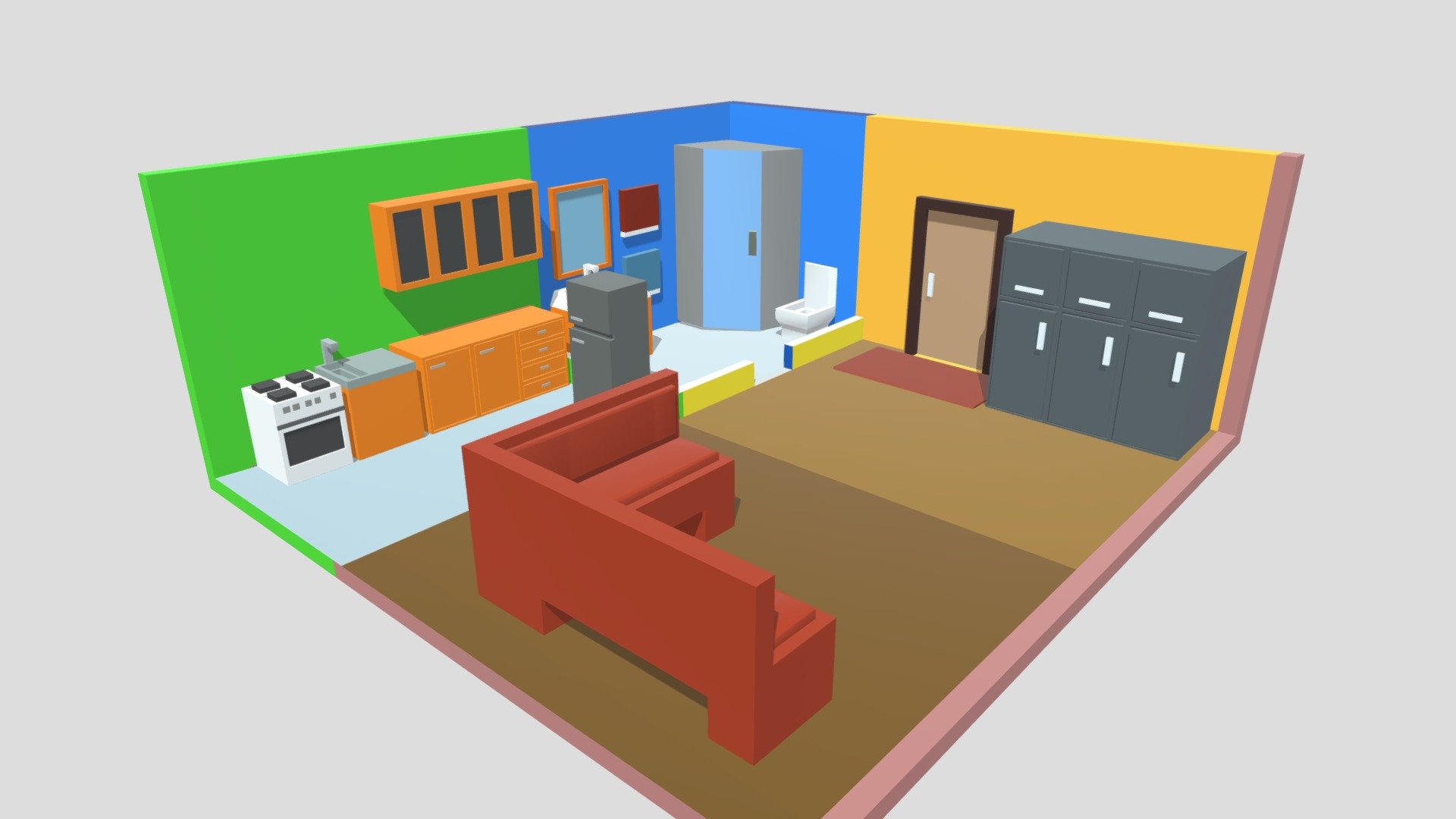 Gymnasium rest area concept