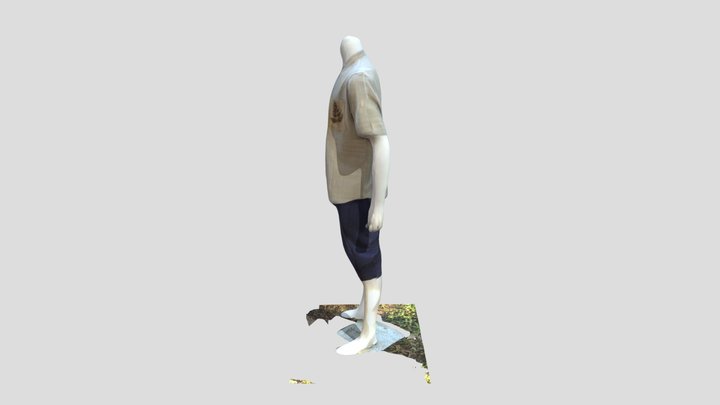 เสื้อผ้าฝ้าย สีหินโมคคัลลาน 3D Model