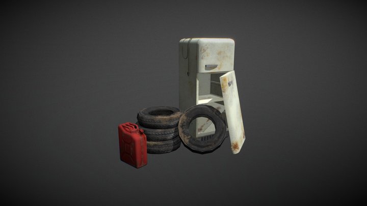 Rustborn - 3 Simple Props 3D Model