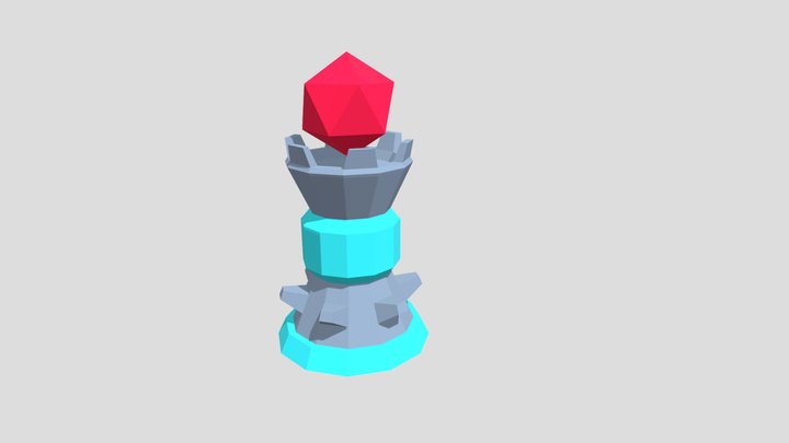 Low poly tower defence tower 02 3D Model