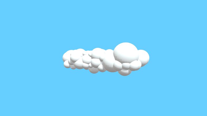 Cartoonish Clouds 3D Model