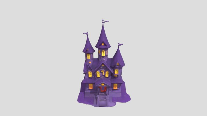 Purple Haunted Mansion 3D Model