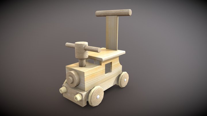 handcart Train poppo 3D Model