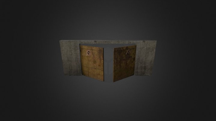 Metal Gate Open 3D Model