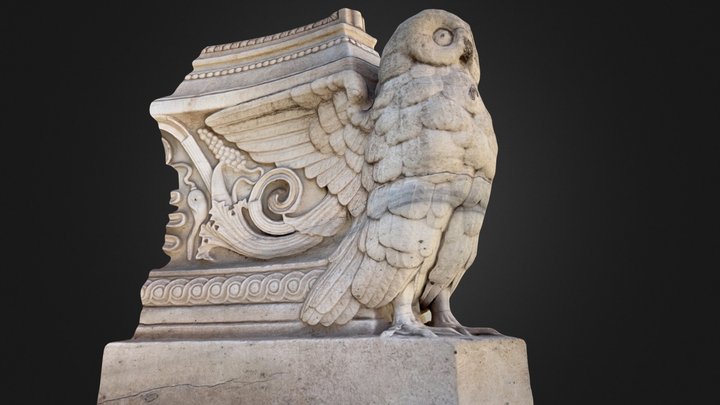 Athens Library Owl 3D Model