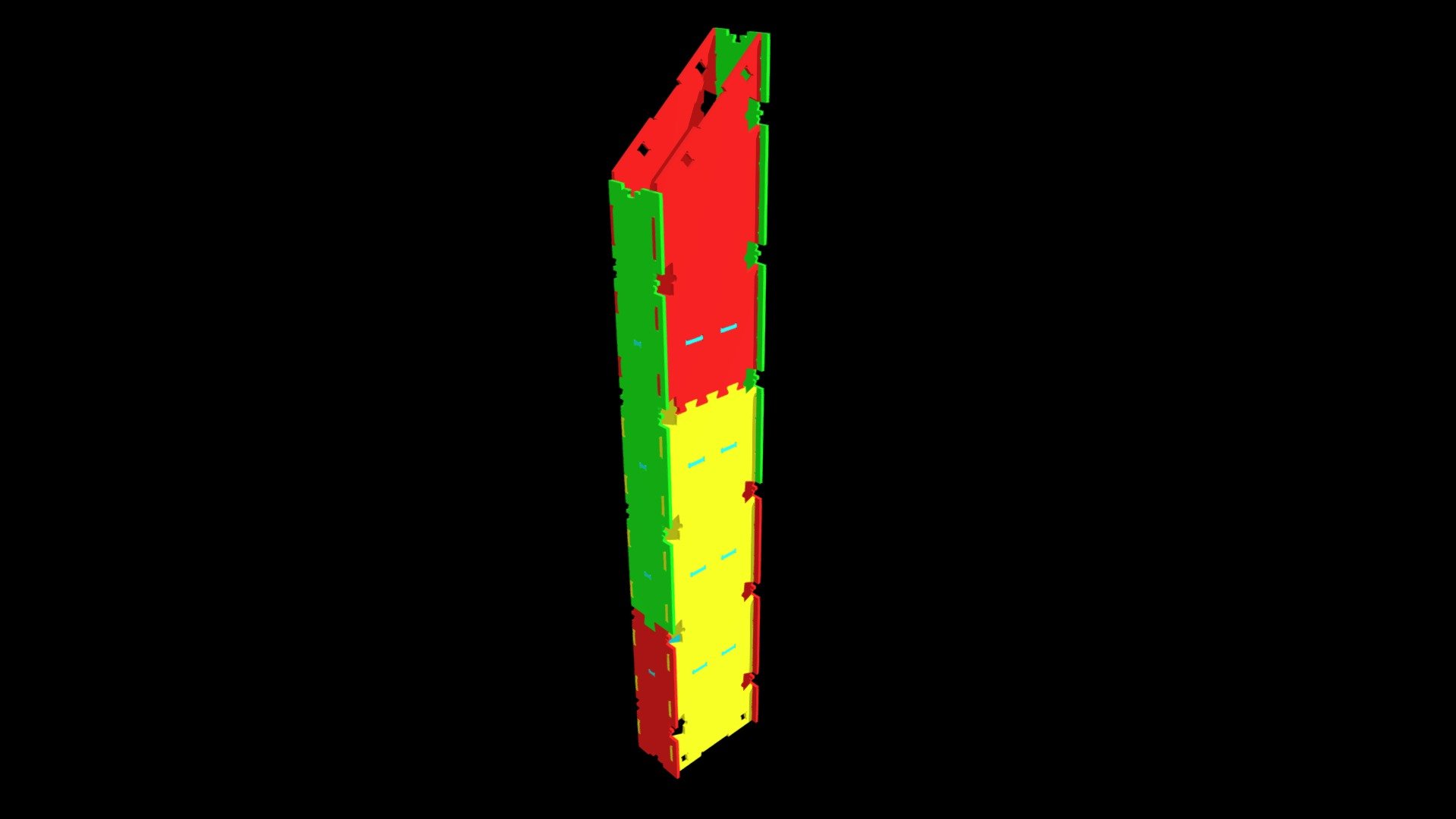 Wall G2 (edited for 4mm MDF laser model) — Sketchfab embed 3D viewer