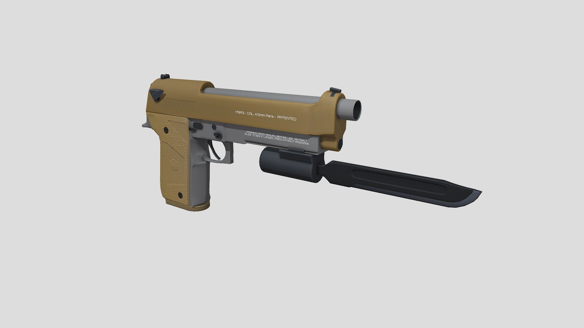 Beretta M9A3 - 3D model by TaylorBenoit [d4d0c81] - Sketchfab