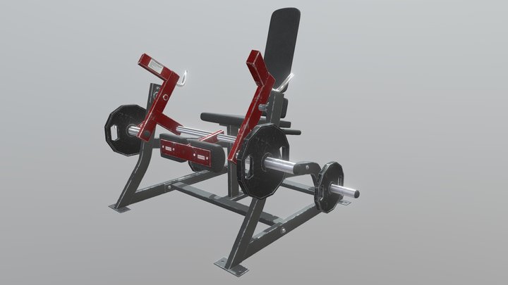 Gym Equipment - Leg Extension 3D Model