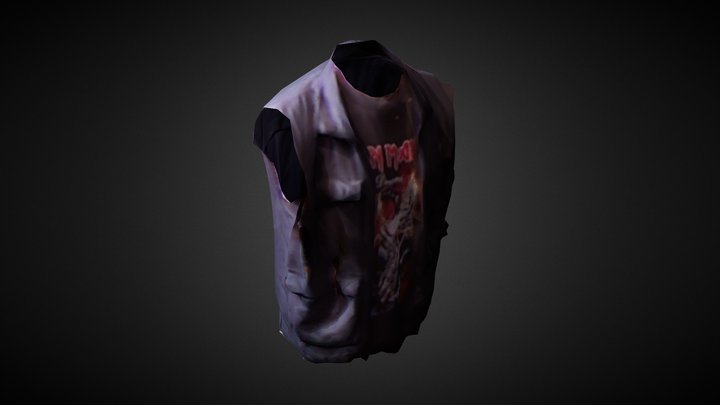 Sleeveless Metal Jacket 3D Model