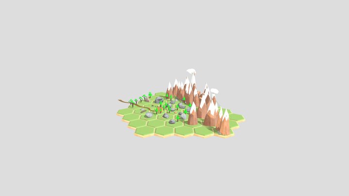Low Poly 3d Game Scene 3D Model
