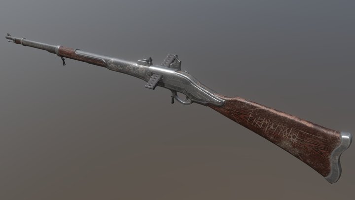 Steampunk Rifle 3D Model