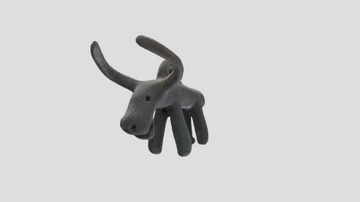 Bronze pendant in the shape of a bull 3D Model