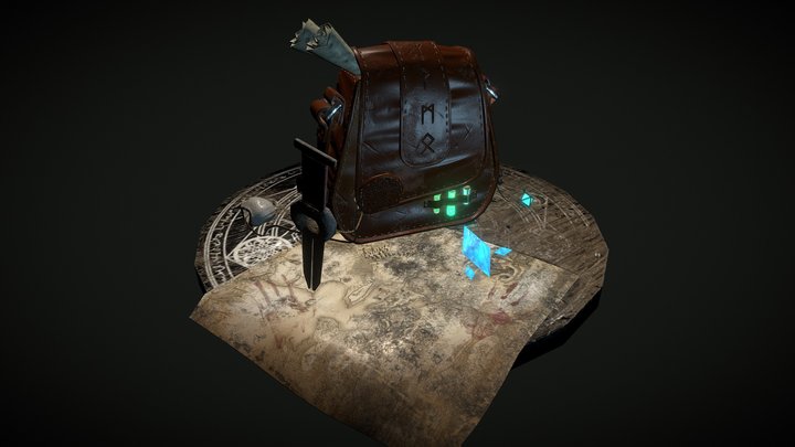 Magical Hunter's Bag 3D Model