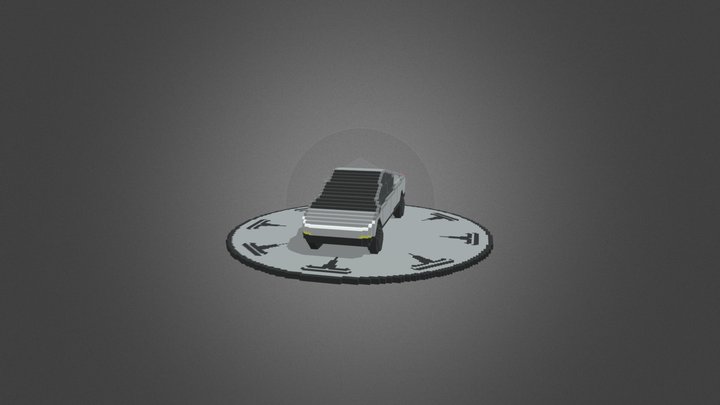 Tesla Cybertruck Mini voxel model 3D Model