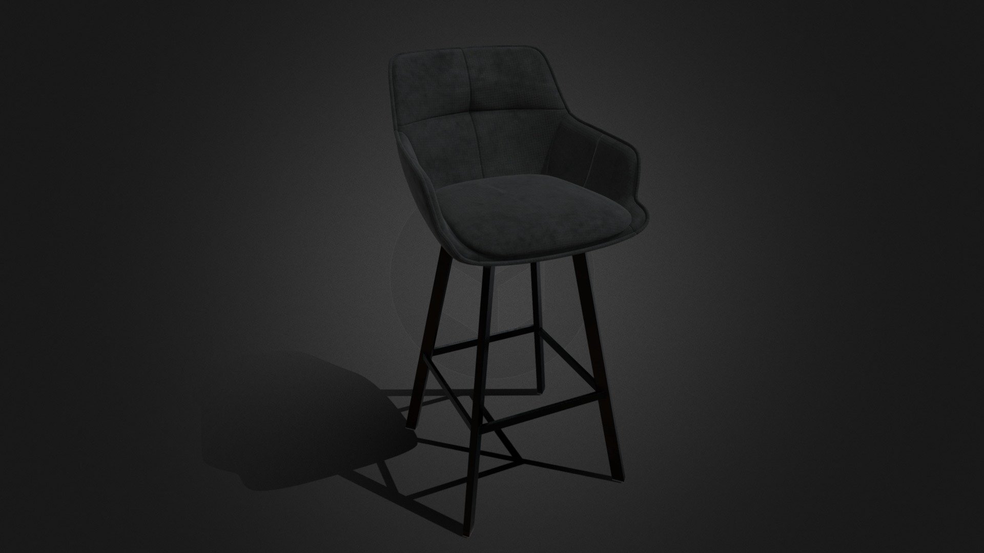 Black Krystoffer Velvet Swivel Bar Stools Buy Royalty Free 3D model