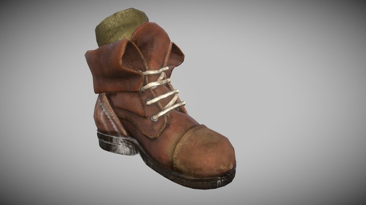 Boot Low Poly 3D Model
