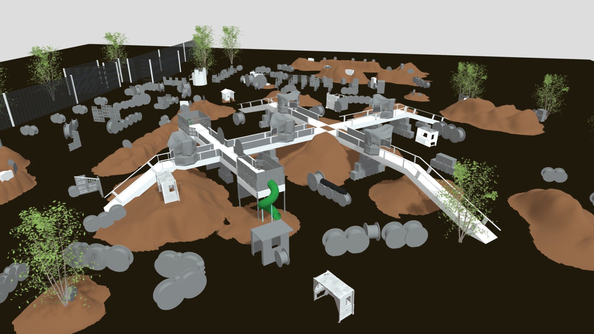 Paintball Station Field Layout 2023 3D model by Jake Irwin