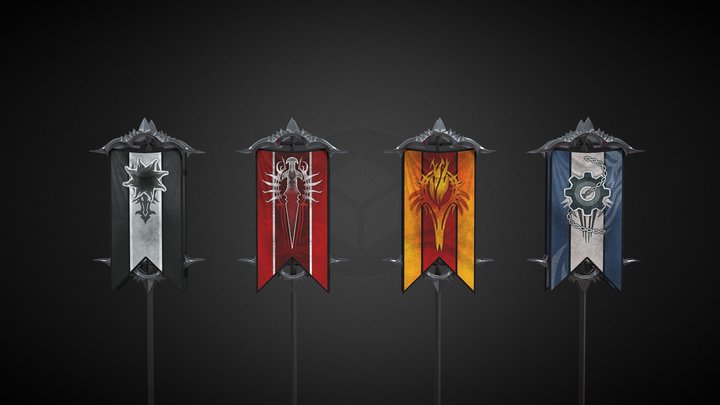 Charr Legion Banners 3D Model