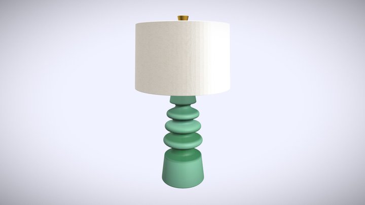 Green table lamp 3D Model