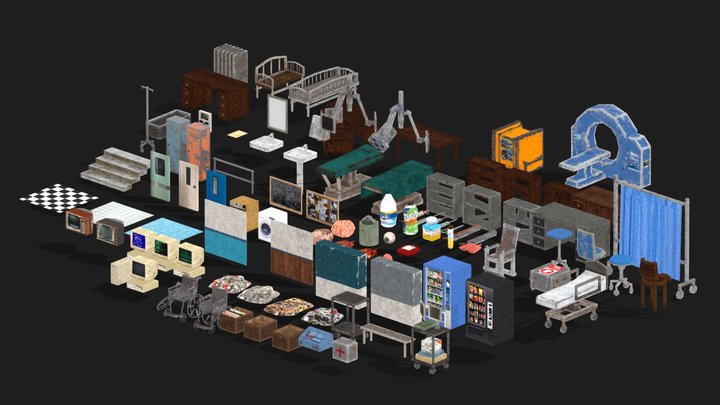 PSX-Hospital Pack 3D Model