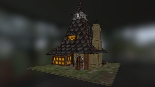 Gilnean House Textured 3D Model