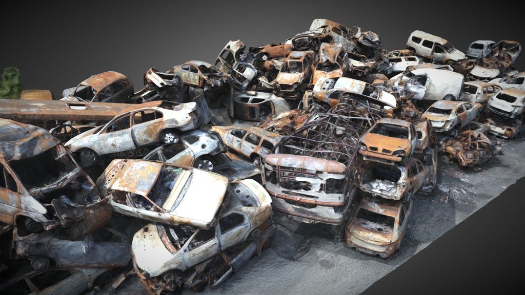 Destroyed cars