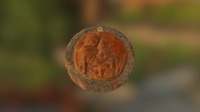 Fotogrametría Relieve Virgen María y Niño Jesús 3D Model