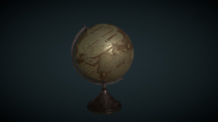 Globe Showpiece Window into World History 3D Model