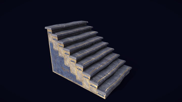 Renifed Old Straight Stairs 3D Model