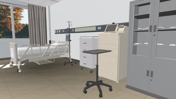 Hospital Room 3D Model