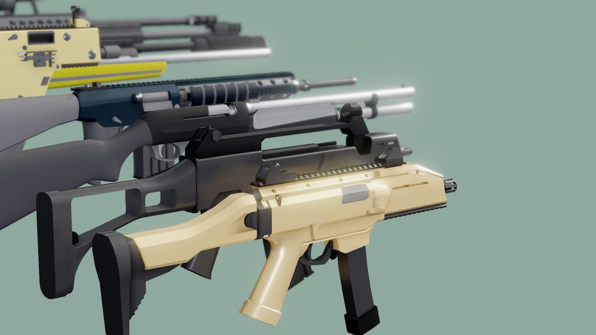 Weapon Pack of 10/100 Part 8 - Download Free 3D model by OBUR Games ...