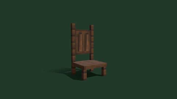 Dark Oak Chair 3D Model