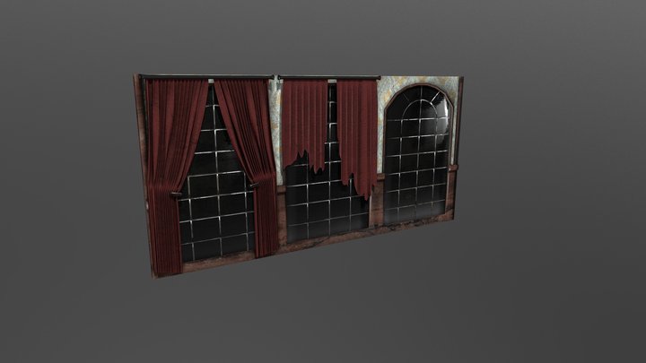 HuntFell - Tall Windows 3D Model