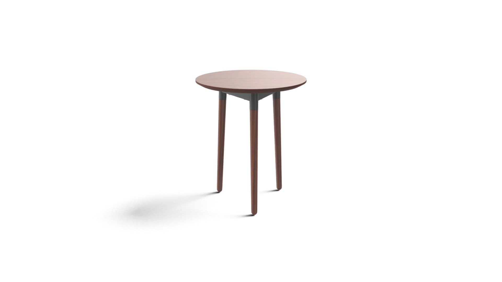 Edelweiss Side Table, Walnut and Black