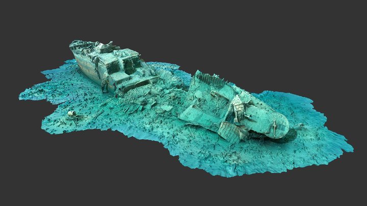 SS Thistlegorm Wreck 3D Model