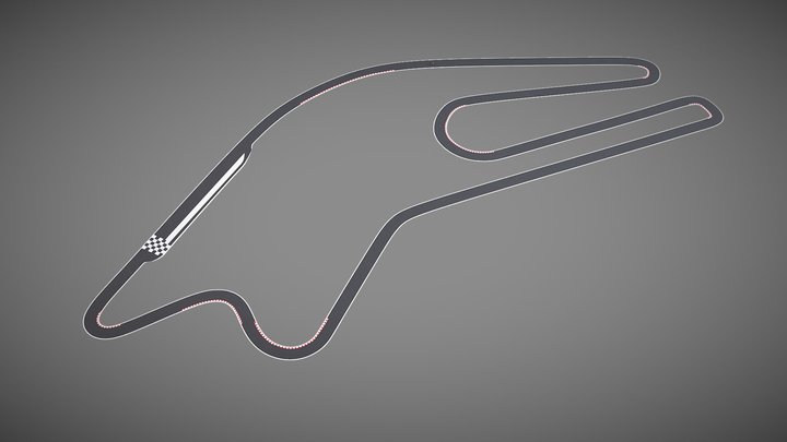 F4 Race Track 3D Model