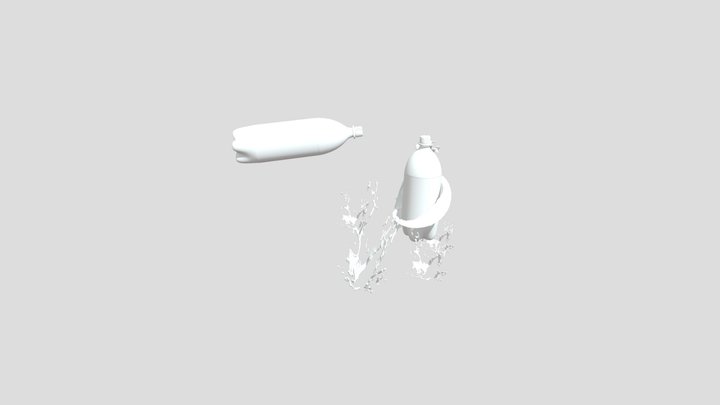 Entrega Final Botella de Agua Evian 3D Model