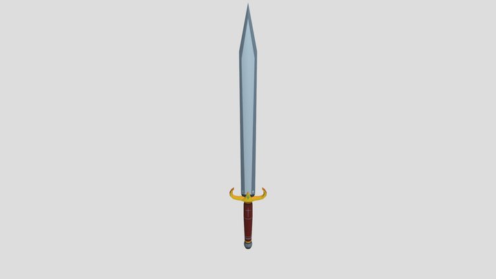 Lowpoly Sword 3D Model