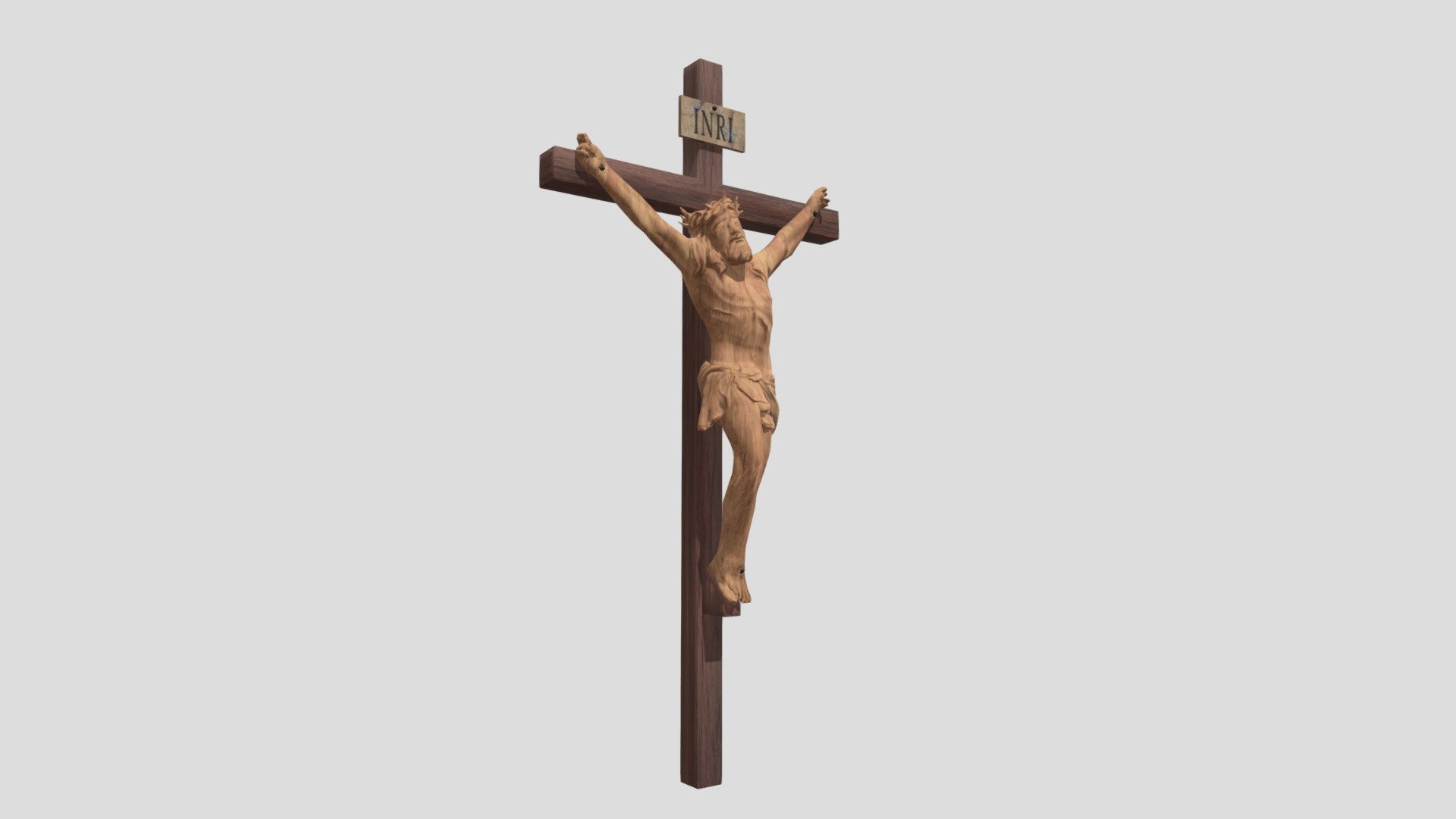 Wooden Crucifix - Jesus Christ on the Cross - 3D model by PNLACARA ...