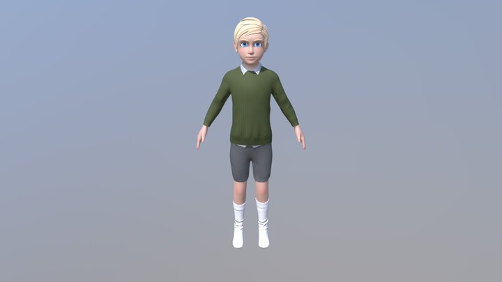 Young Son Character - J'adoube 3D Model
