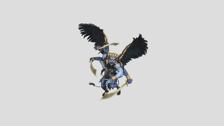 Winged Demon Warrior 3D Model