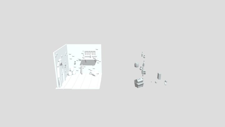 school project (dungeon room uv wrapped) 3D Model